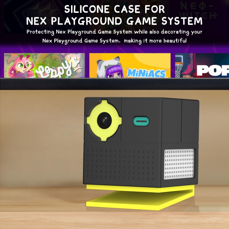 Wacanc Silicone Case Cover For Nex Playground Game System,Protective Case Cover Compatible With Nex Playground Game System,Anti Slip Anti Scratch Shockproof Nex Playground Game System Case (Black) - Image 4